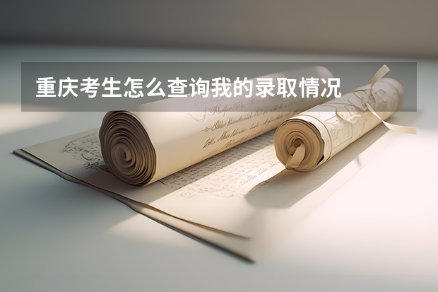 重庆考生怎么查询我的录取情况