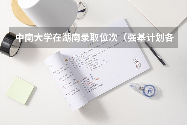 中南大学在湖南录取位次（强基计划各省录取人数）