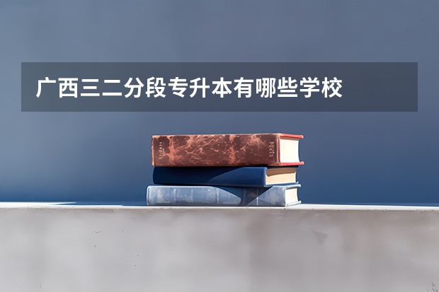 广西三二分段专升本有哪些学校