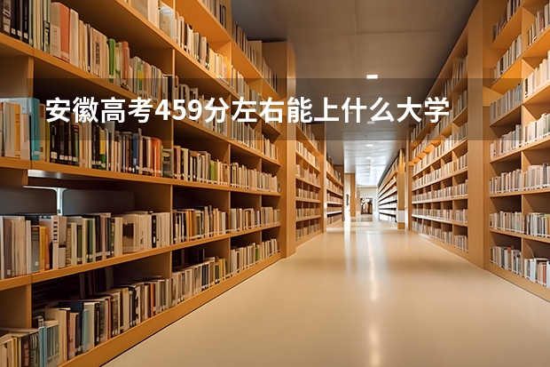 安徽高考459分左右能上什么大学