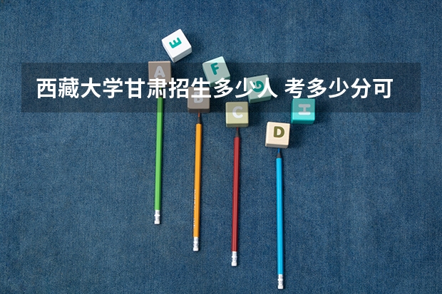 西藏大学甘肃招生多少人 考多少分可以上