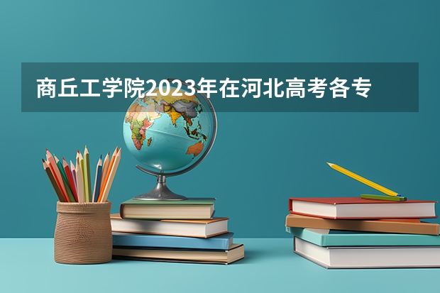 商丘工学院2023年在河北高考各专业的招生人数是多少
