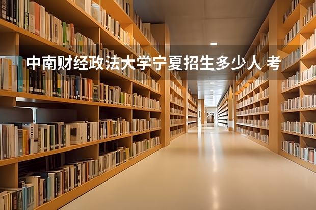 中南财经政法大学宁夏招生多少人 考多少分可以上