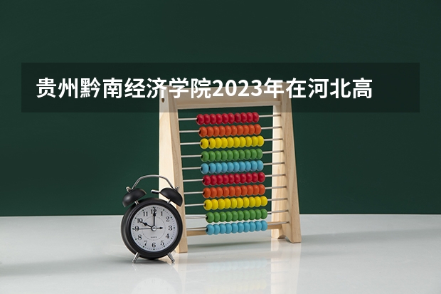 贵州黔南经济学院2023年在河北高考各专业的招生人数是多少